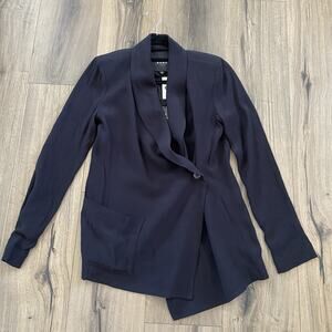NEW Bitte Kai Rand Size XS Black One Pocket Draped Blazer Danish Designer